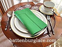 Mint Green Hemstitch Dinner Napkins. 18"x18" - Click Image to Close